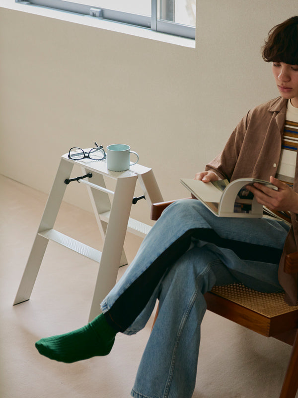 Lucano 2 step stool as a spare side table