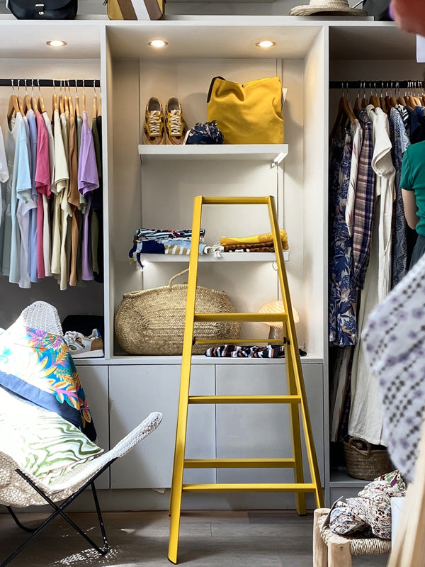 Step stool in wardrobe